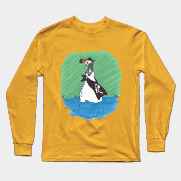 Boy on a bottle Long Sleeve T-Shirt by ArtsieSteph